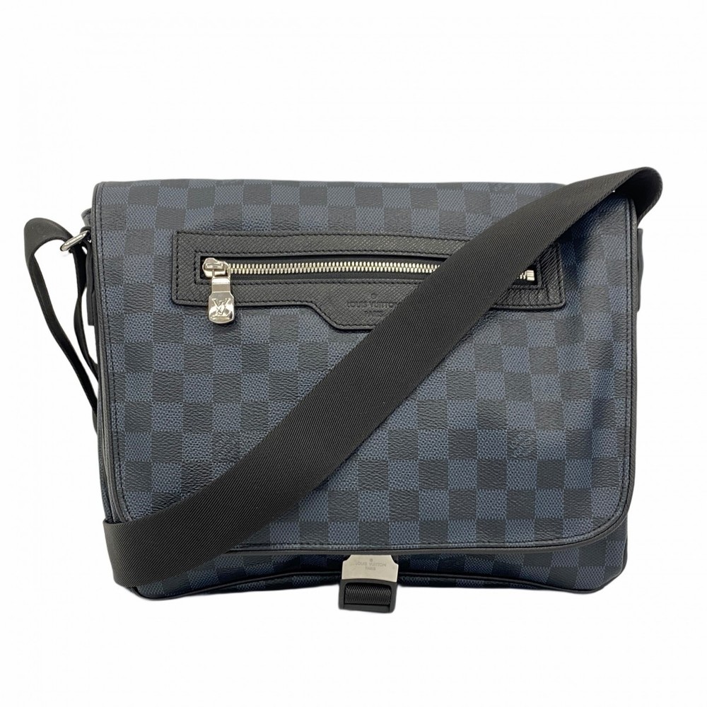 Louis Vuitton shoulder bag Damier Cobalt Match Point Messenger Black